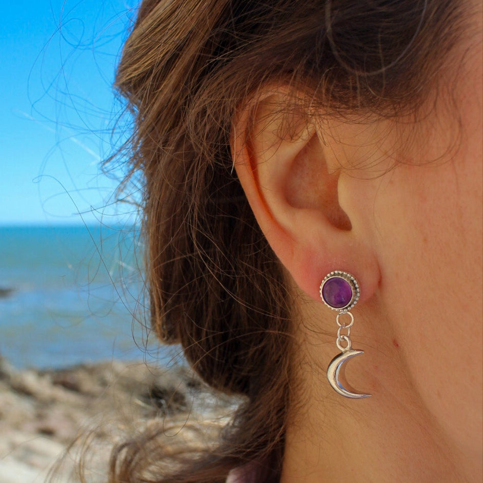 Pendientes AMATISTA Luna