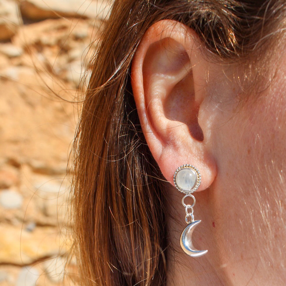 Pendientes Piedra Lunar