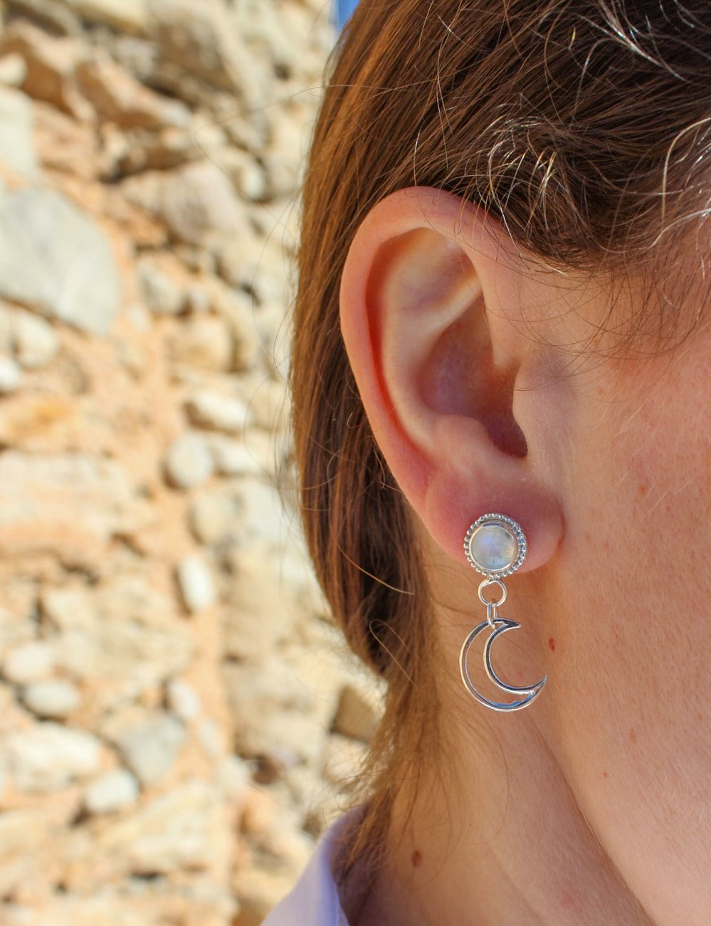 Pendientes Piedra Lunar LINA