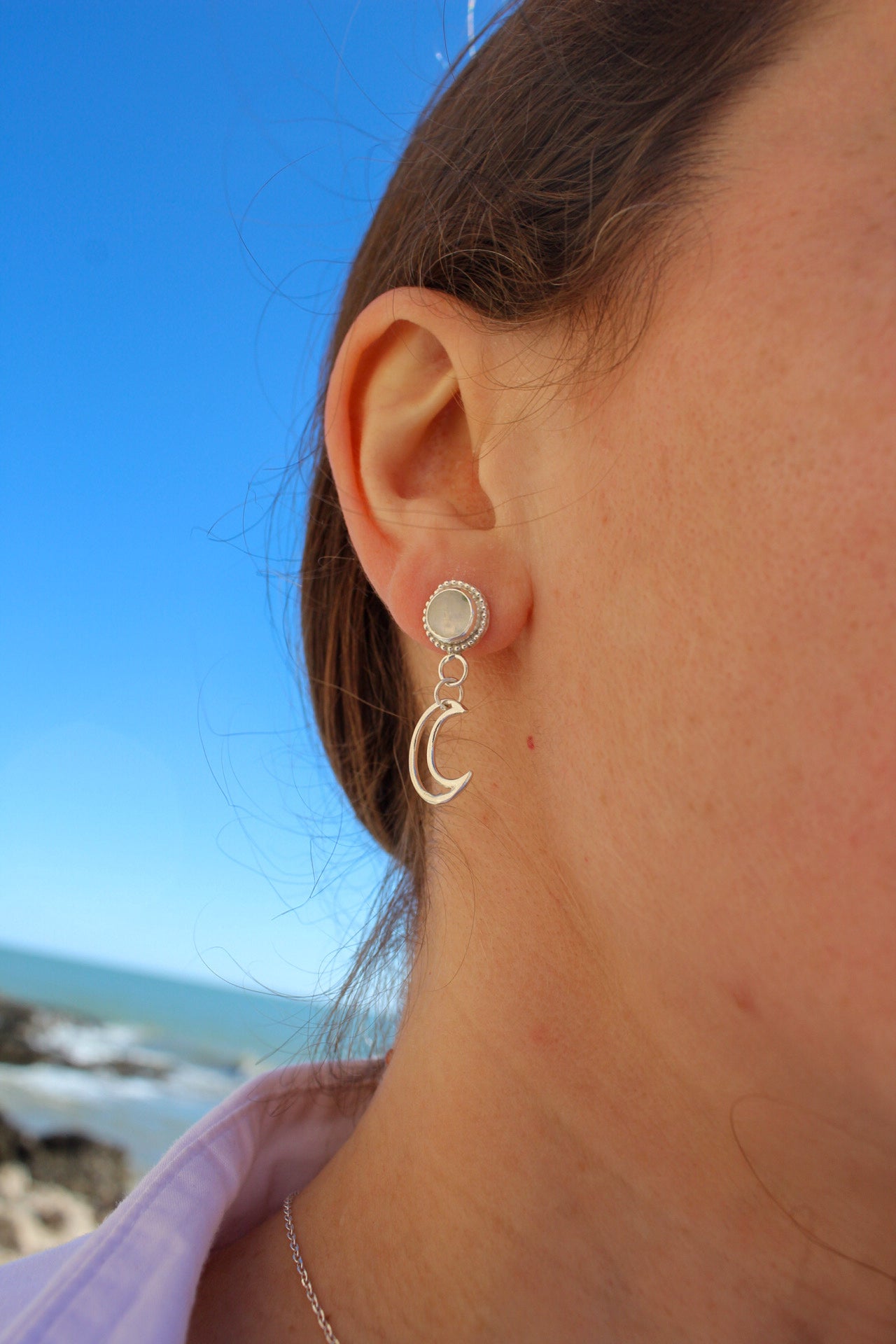 Pendientes Piedra Lunar LINA